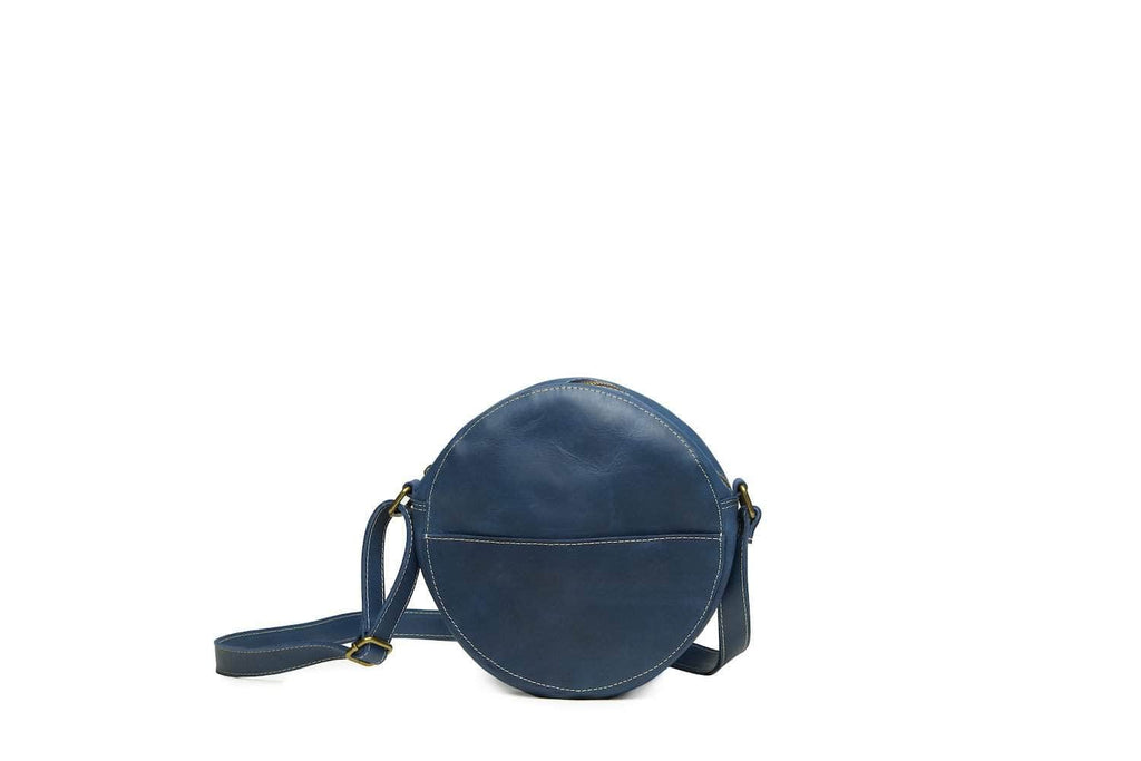 Zuri Leather Circle Bag - Nile Blue – UnoEth