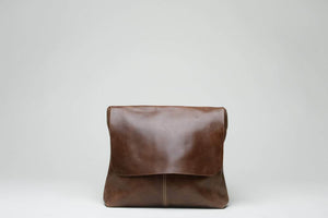 UnoEth Telak Leather Messenger Bag - Almond Brown - Handmade in Ethiopia