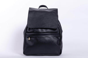UnoEth Enku Leather Backpack - Black - Handmade in Ethiopia