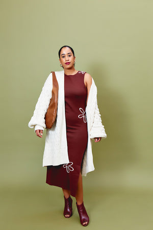Shasha Leather Shoulder Bag - Almond Brown