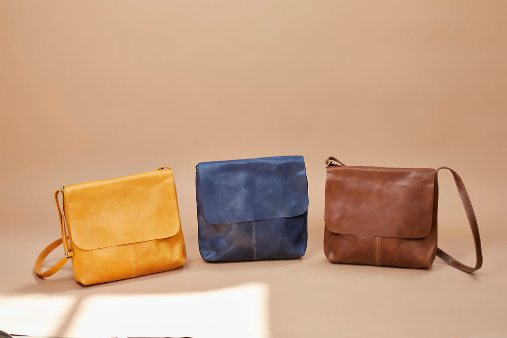 UnoEth Telak Leather Messenger Bag - Handmade in Ethiopia