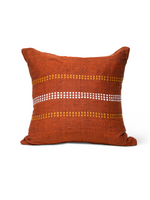Zoya Cotton Embroidered Pillow Cover - Rust
