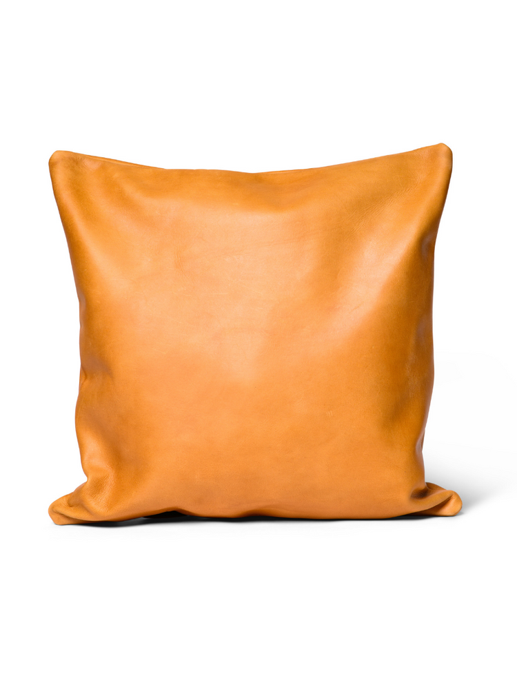 Leather sales pillow cover