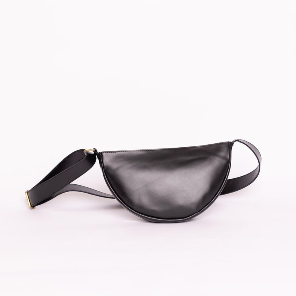 Jima Leather Crossbody - Black