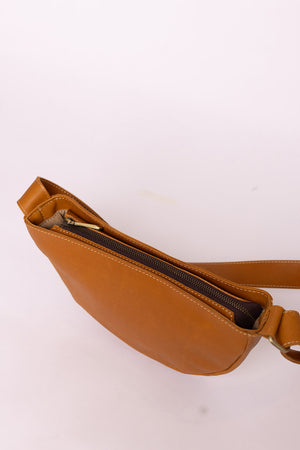 Jima Leather Crossbody - Walnut