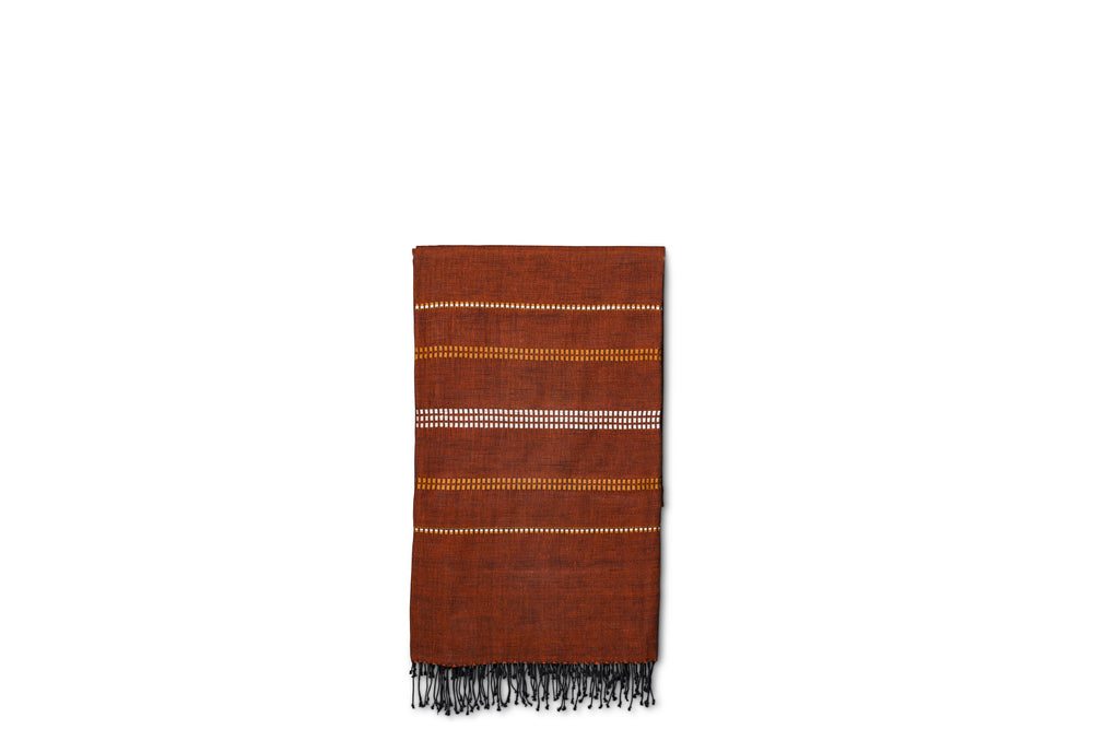 
            
                Load image into Gallery viewer, Zoya Cotton Throw - Rust
            
        