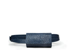 Bintu Barrel Leather Fanny Pack -  Nile Blue Croc Print