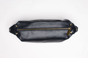 
            
                Load image into Gallery viewer, UnoEth Abel Leather Toiletry Travel Pouch - Black- Handmade in Ethiopia
            
        