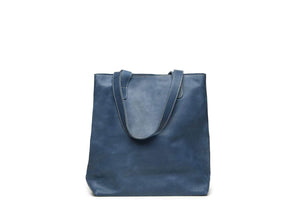 
            
                Load image into Gallery viewer, UnoEth Hanna Leather Tote - Nile Blue - Handmade in Ethiopia
            
        