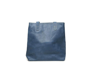 UnoEth Hanna Leather Tote - Nile Blue - Handmade in Ethiopia