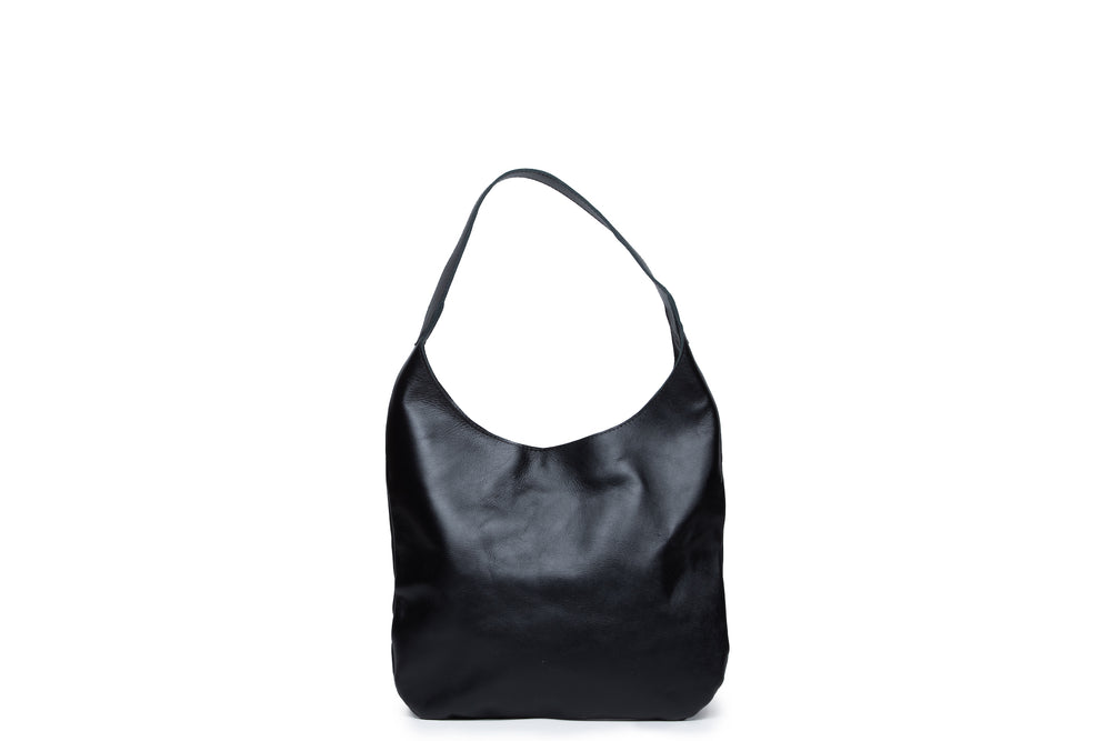 Shasha Leather Shoulder Bag - Black