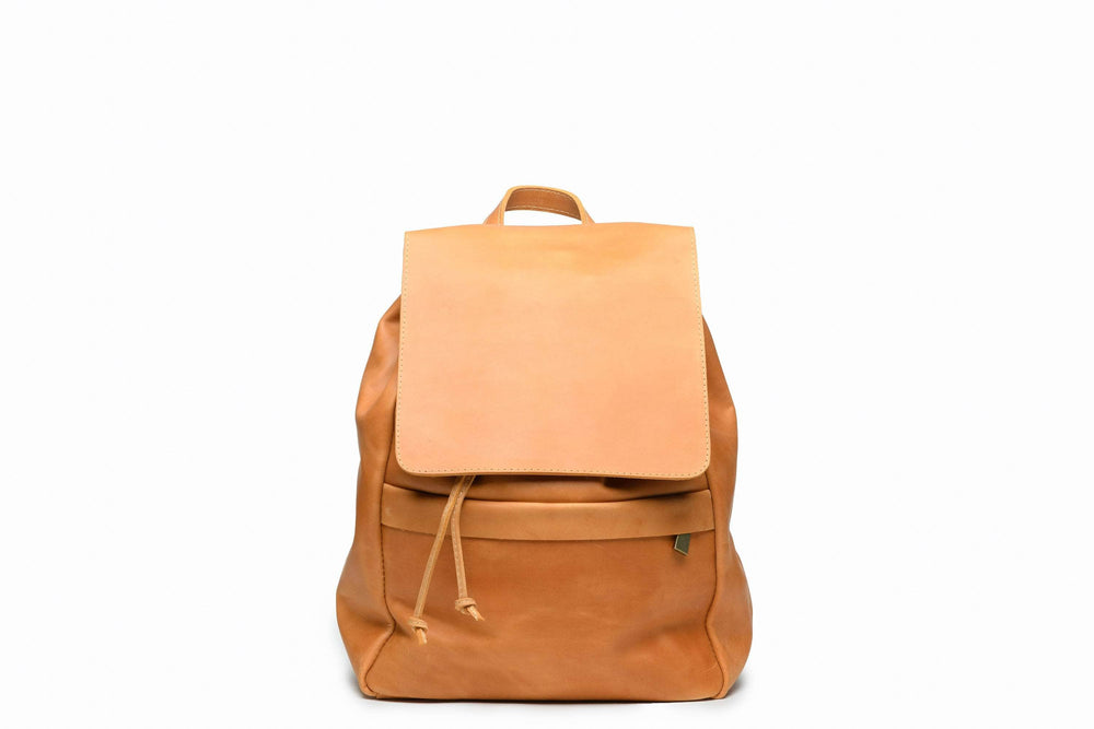 SAMPLE SALE - Enku Leather Backpack - Walnut