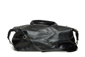 UnoEth Guzzo Leather Duffle Bag - Black - Handmade in Ethiopia