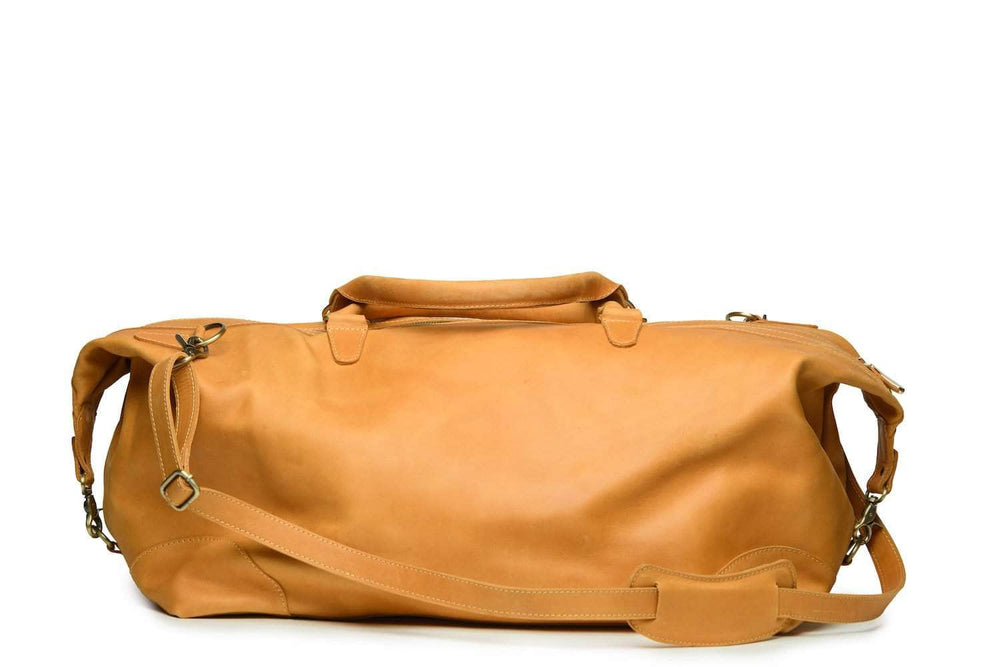UnoEth Guzzo Leather Duffle Bag - Walnut - Handmade in Ethiopia