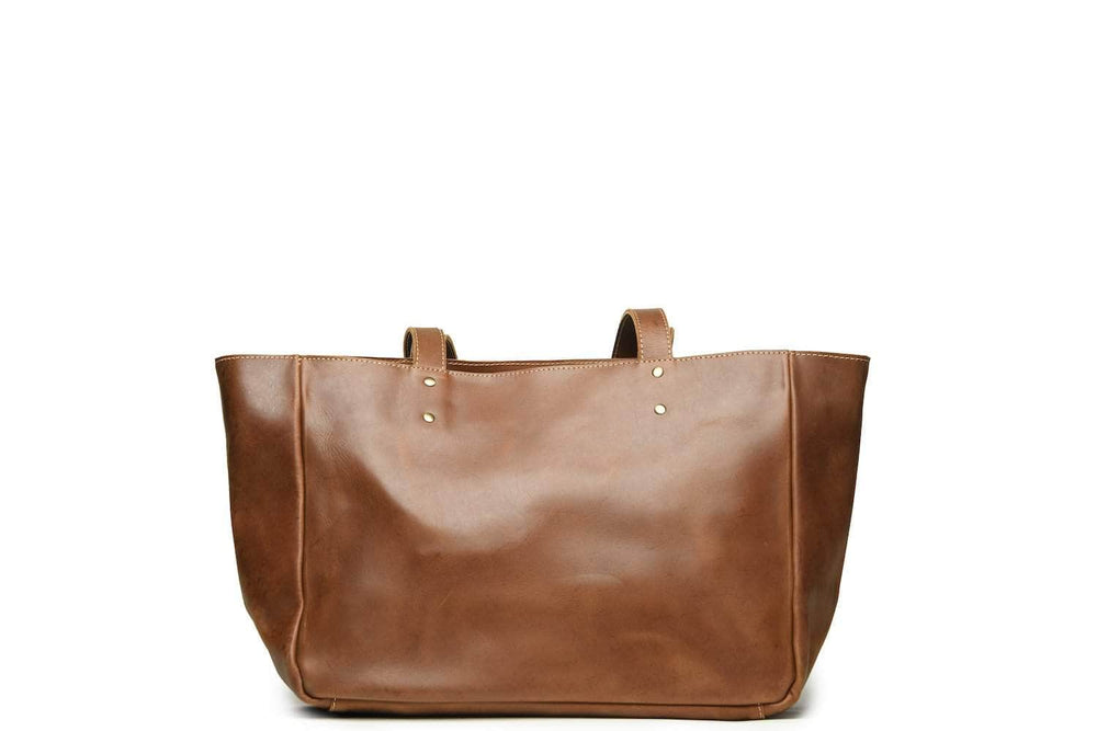 
            
                Load image into Gallery viewer, SAMPLE SALE Sheba Leather Tote - Almond Brown
            
        