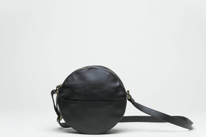 
            
                Load image into Gallery viewer, UnoEth Zuri Leather Circle Bag - Black - Handmade in Ethiopia
            
        