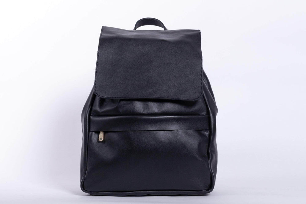 black faux leather backpack urban outfitters PRE-ORDER - Enku Leather Backpack