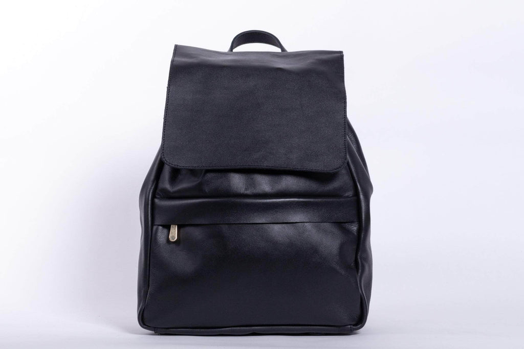 Enku Leather Backpack - Black – UnoEth
