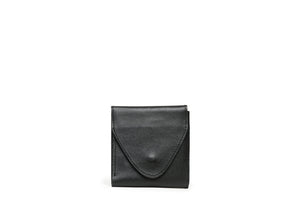 UnoEth Dessi Leather Tri-fold Wallet - Black - Handmade in Ethiopia
