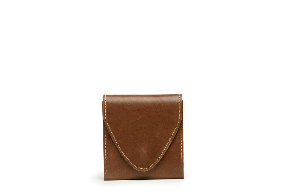 UnoEth Dessi Leather Tri-fold Wallet - Almond Brown - Handmade in Ethiopia