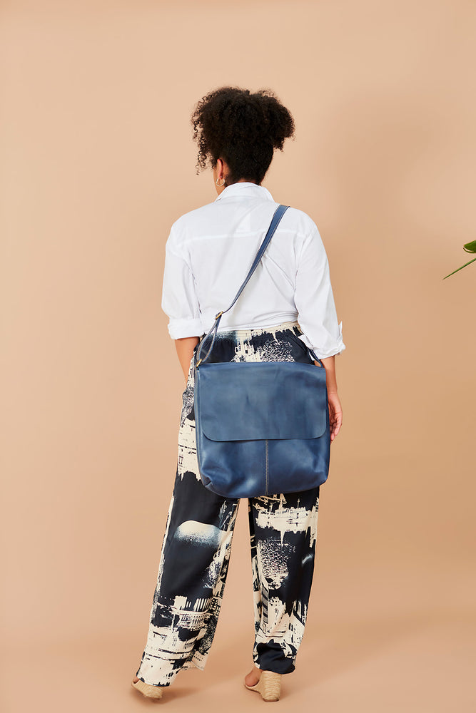 Telak Leather Messenger Bag - Nile Blue – UnoEth