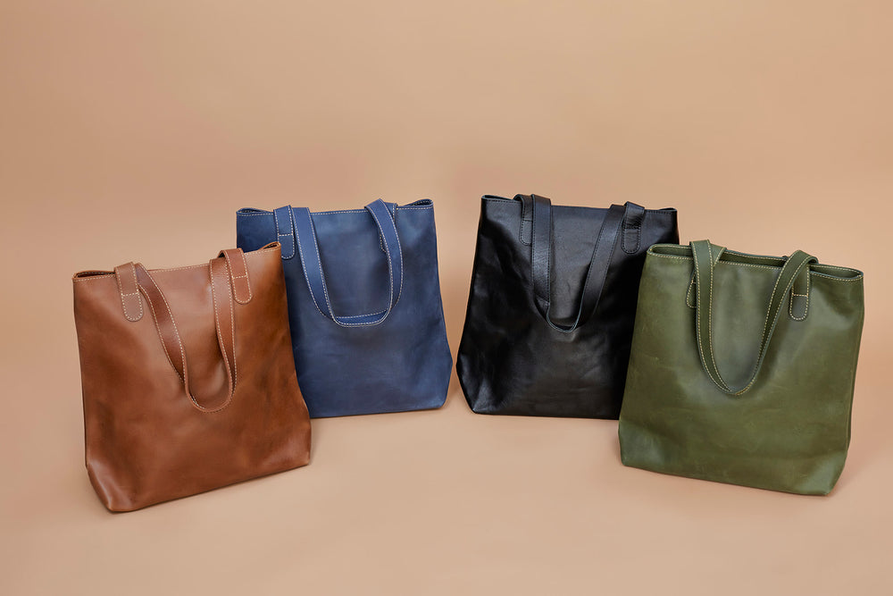 
            
                Load image into Gallery viewer, UnoEth Hanna Leather Tote - Handmade in Ethiopia
            
        