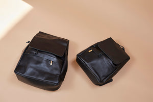 
            
                Load image into Gallery viewer, UnoEth Enku Leather Backpack - Black - Handmade in Ethiopia
            
        